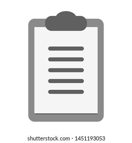 clipboard with white document paper isolated on white background. vector illustration