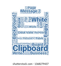 clipboard word cloud. tag cloud about clipboard