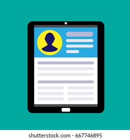 clipboard.Business  report. Flat vector illustration