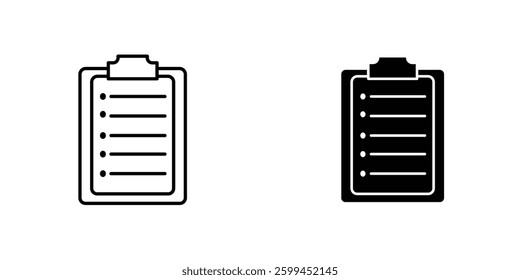 Clipboardicons for ui. vector illustration