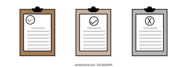 Áreas de transferência com caixas de verificação, ícones da lista de verificação, estilo doodle desenhado à mão, no fundo branco eps 10.