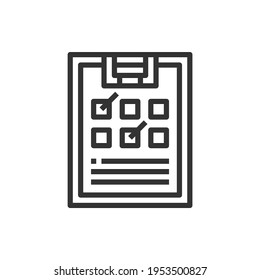 Clipboards icon line vector  .