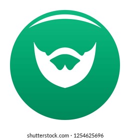 Clipped beard icon. Simple illustration of clipped beard vector icon for any design green