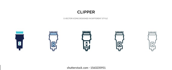 clipper icon in different style vector illustration. two colored and black clipper vector icons designed in filled, outline, line and stroke style can be used for web, mobile, ui