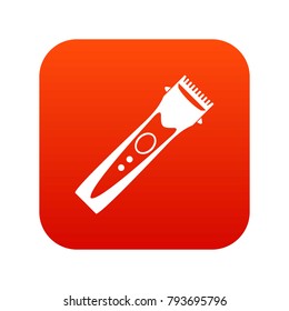 Clipper icon digital red for any design isolated on white vector illustration