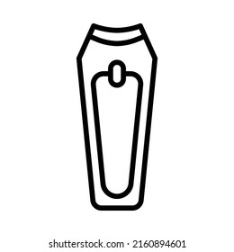 Clipsymbol. Line Art Design einzeln auf weißem Hintergrund