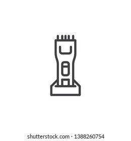 Clipper ship line icon. linear style sign for mobile concept and web design. Electric shaving machine outline vector icon. Symbol, logo illustration. Pixel perfect vector graphics