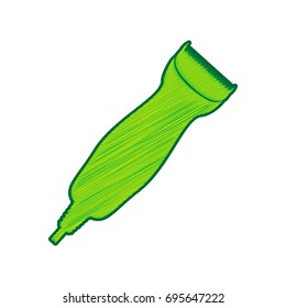 Clipper sign illustration. Vector. Lemon scribble icon on white background. Isolated