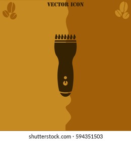 Clipper vector  icon. Coffee symbol background.