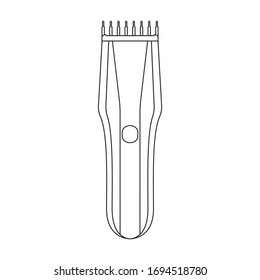 Clipper vector icon.Outline vector icon isolated on white background clipper .