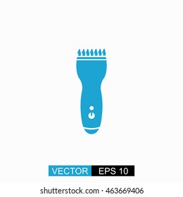 Clipper vector. Isolated blue icon on white background.
