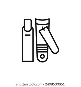 Clippers and cut nail black icon isolated on white background