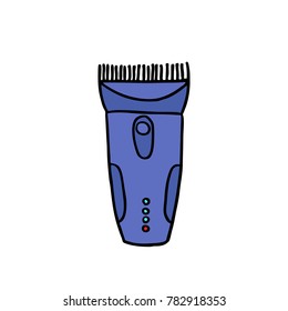 clippers hair doodle icon