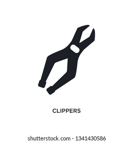 clippers isolated icon. simple element illustration from construction concept icons. clippers editable logo sign symbol design on white background. can be use for web and mobile