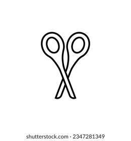 Clippers Vector Sign for Shops und Stores. Geeignet für Bücher, Läden, Geschäfte. Bearbeitbarer Strich in minimalistischem Rahmenstil. Design-Symbol 