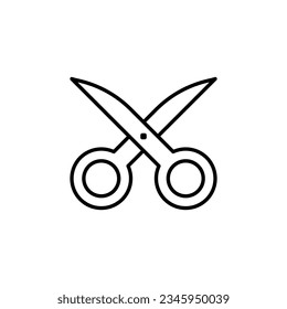 Clippers Vector Sign. Suitable for books, stores, shops. Editable stroke in minimalistic outline style. Symbol for design 