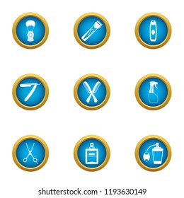 Clipping icons set. Flat set of 9 clipping vector icons for web isolated on white background
