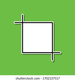 Icono de pegatina de recorte. Línea delgada simple, contorno vectorial de iconos de fotografía para ui y ux, sitio web o aplicación móvil
