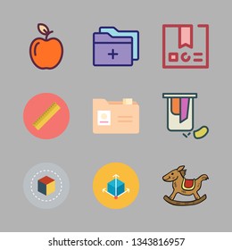 clipping vector icon set