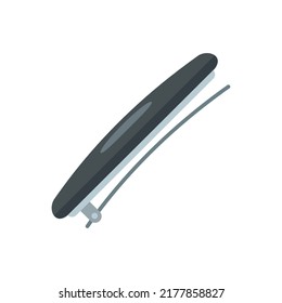 Clickt das Barrette-Symbol. Flache Illustration von Clips, barrette Vektorsymbol einzeln auf weißem Hintergrund