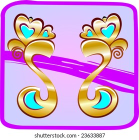 clips in colour background	