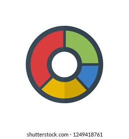 clircle diagram flat vector icon