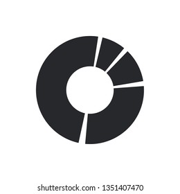 clircle diagram flat vector icon