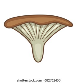 Clitocybe mushroom icon. Cartoon illustration of clitocybe mushroom vector icon for web design