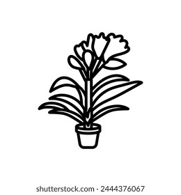 Clivia Miniata icon in vector. Logotype