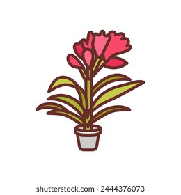 Clivia Miniata icon in vector. Logotype