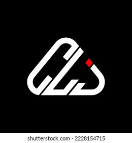 CLJ letter logo creative design with vector graphic, CLJ simple and modern logo in round triangle shape.