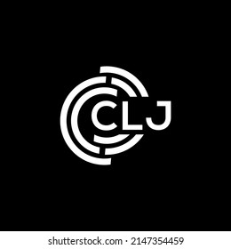 CLJ letter logo design on black background. CLJ creative initials letter logo concept. CLJ letter design.

