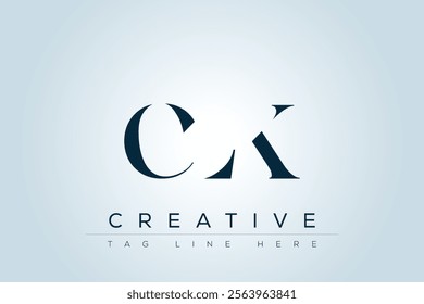 CLK abstract letter logo design. This logo is designed by three abstract letters.