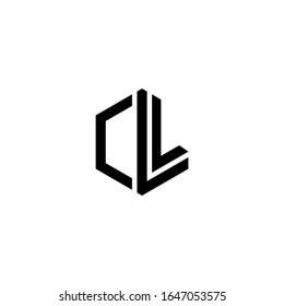 CLL Letter Logo Design polygon Monogram Icon Vector Template