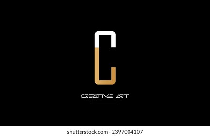 Monograma del logotipo de las letras abstractas CL, LC, C, L