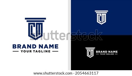 CLM LOGO LAW COLUMN MONOGRAM EDITABLE