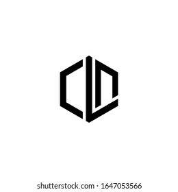 CLN Letter Logo Design polygon Monogram Icon Vector Template