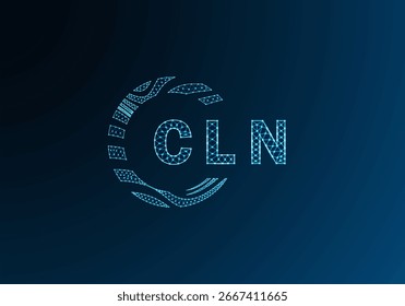 CLN low poly letter logo vector design. CLN lower poly logo design. CLN unique low poly logo design.