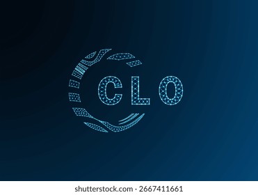 CLO low poly letter logo vector design. CLO lower poly logo design. CLO unique low poly logo design.
