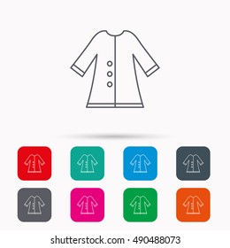 Cloak icon. Protection jacket outerwear sign.