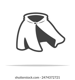 Cloak icon transparent vector isolated