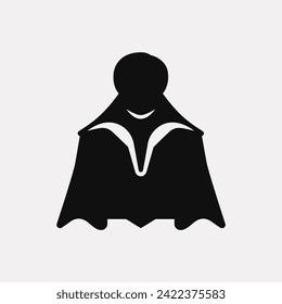 Cloak mantle vampire icon - Simple Vector Illustration