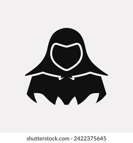 Cloak mantle vampire icon - Simple Vector Illustration