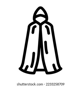 cloak outerwear female line icon vector. cloak outerwear female sign. isolated contour symbol black illustration