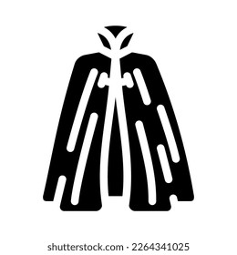 cloak outerwear male glyph icon vector. cloak outerwear male sign. isolated symbol illustration