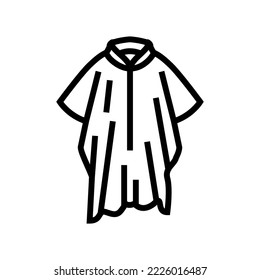 cloak outerwear male line icon vector. cloak outerwear male sign. isolated contour symbol black illustration