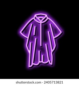 cloak outerwear male neon light sign vector. cloak outerwear male sign. isolated symbol illustration