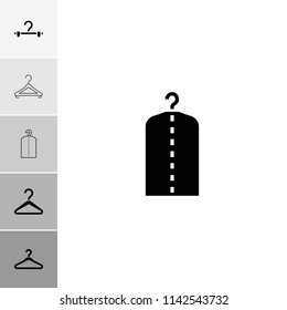 Cloakroom icon. collection of 6 cloakroom filled and outline icons such as hanger. editable cloakroom icons for web and mobile.