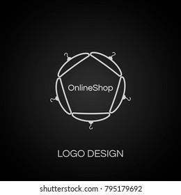 Cloakroom icon. Hanger wardrobe symbol. sign on black background. vector