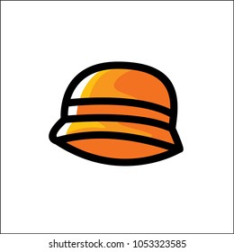 Cloche cap vector icon.